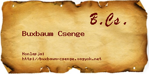 Buxbaum Csenge névjegykártya